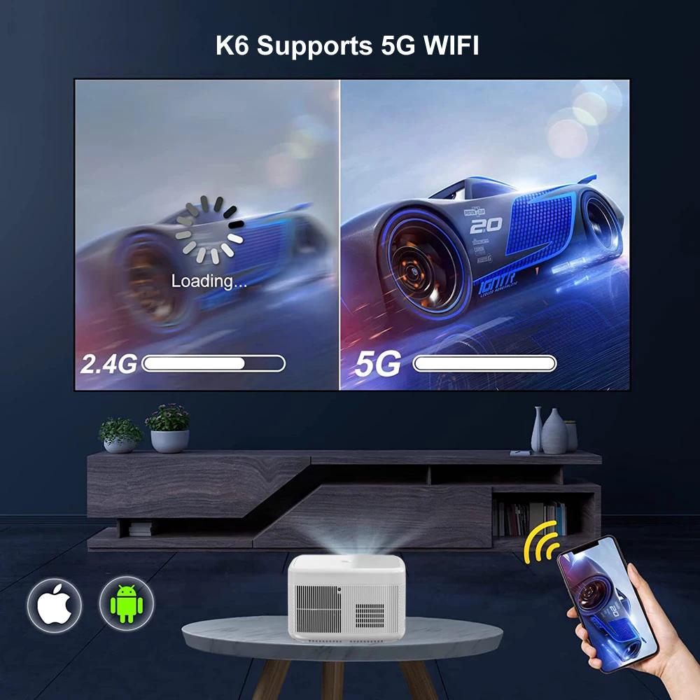 2025 Vivicine K6 Проектор Full HD WiFi Android Смарт Портативный Мини-проектор