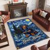 Cosmic Theme Crystal Velvet Floor Rug Personalized Custom Name Text Warm Carpet Home Decoration
