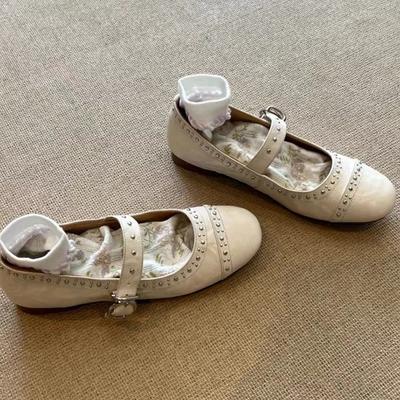 Версия из овчины~ Французский нежный ветер мелкий вырез заклепки Мэри Джейн одинарная обувь женская универсальная на плоской подошве с ремешком в стиле балеток