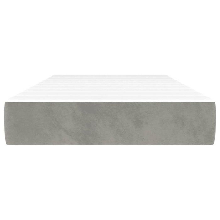 VidaXL Matelas de Lit à Ressorts Ensachés, Matelas à Mémoire de Forme, Matelas de Lit Chambre à Coucher, Gris Clair 4007154