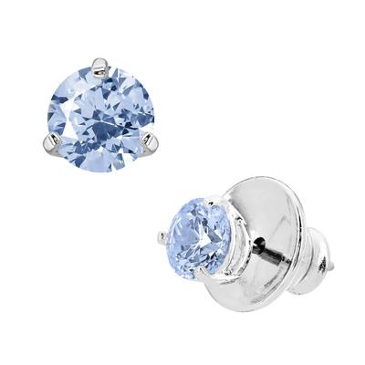 5725002 Серьги-пусеты Solitaire Blue