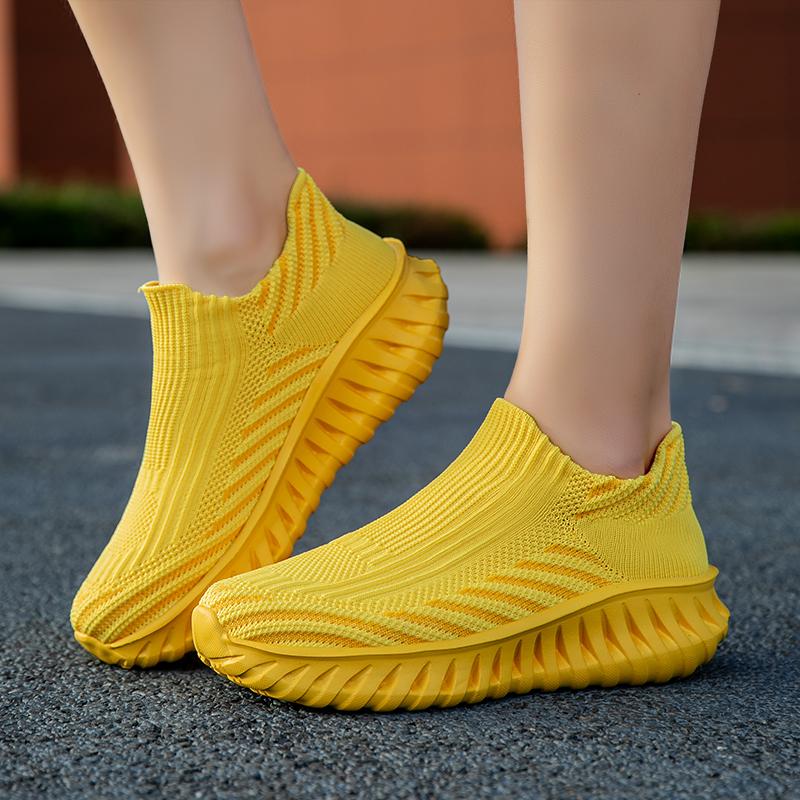 Модный стиль Мужские повседневные кроссовки Дышащие туфли-носки на платформе Кроссовки Мужские Женские Легкие Беговые Спортивные Туфли Размер 46