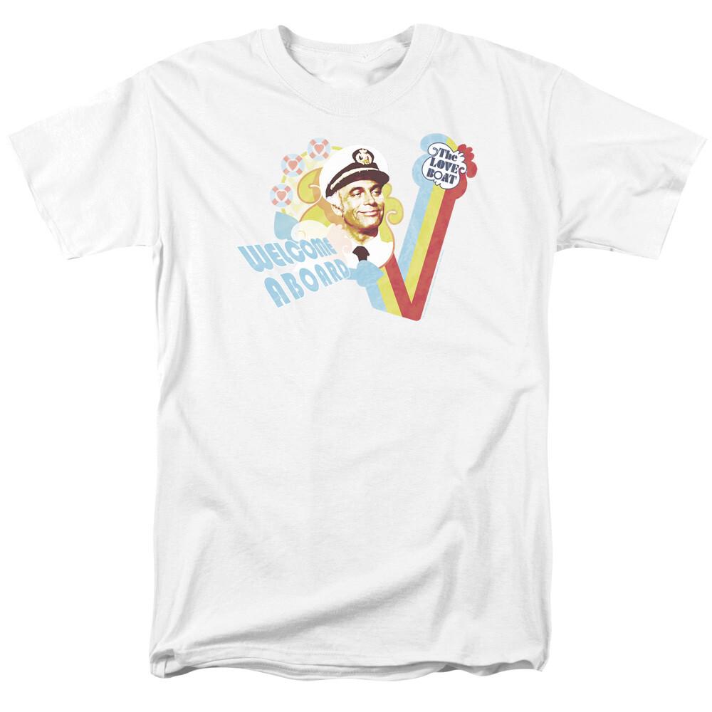 The Love Boat Welcome Aboard T Shirt Mens Licensed Classic TV Show White