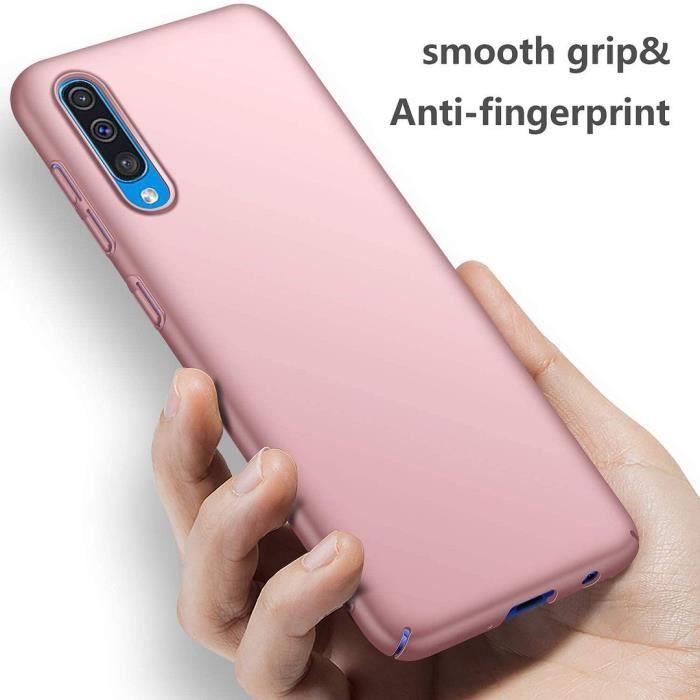 Coque - BOOLING - pour Samsung A50 - Protection souple - Silicone ultra-léger - Couleur unie Rose