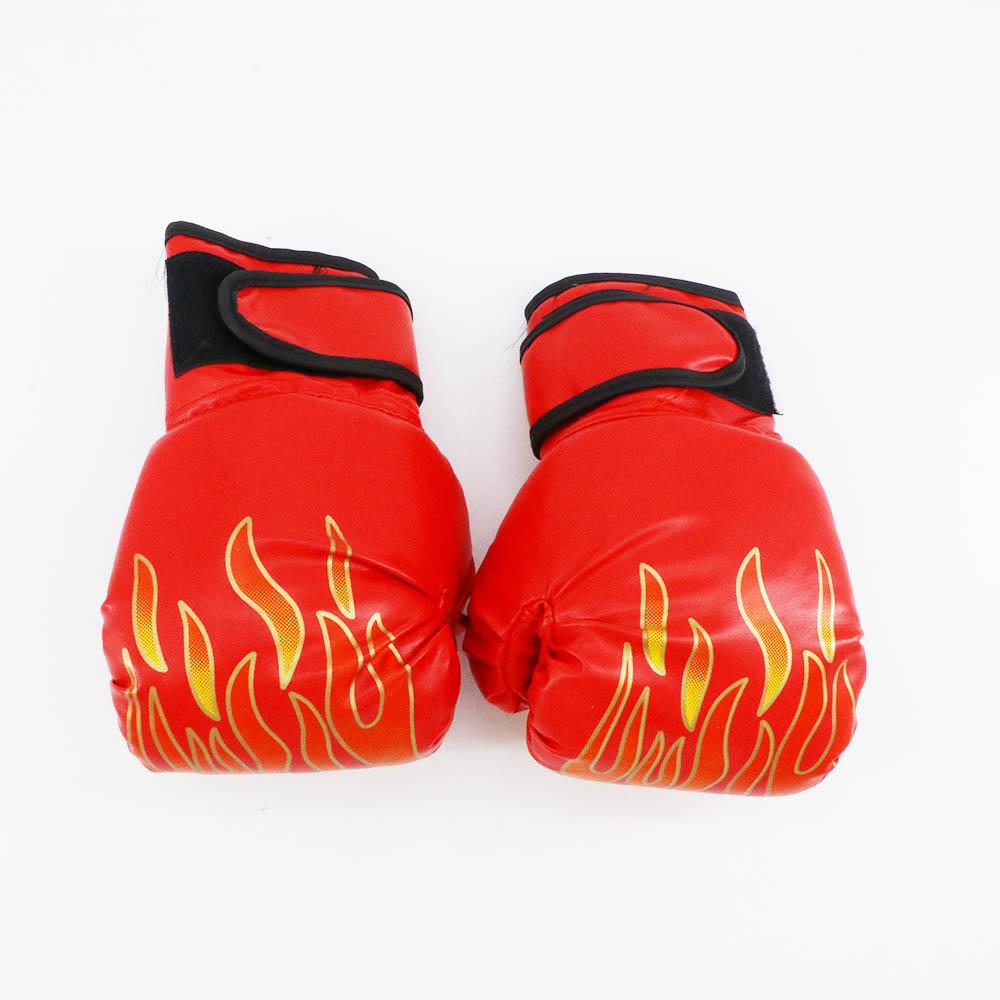 Leather Sanda Kickboxing Breathable Sparring Glove Boxing Training Glove Boxing Gloves Flame Gloves