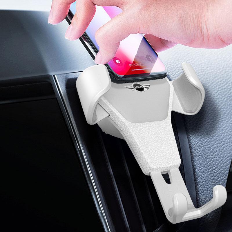 Гравитационный автомобильный значок Держатель для телефона Кронштейн Крепление-клипса для воздуха Подставка Аксессуары Для BMW Mini Cooper F54 F55 F56 R56 R60 SONE Roadster Clubman Coupe