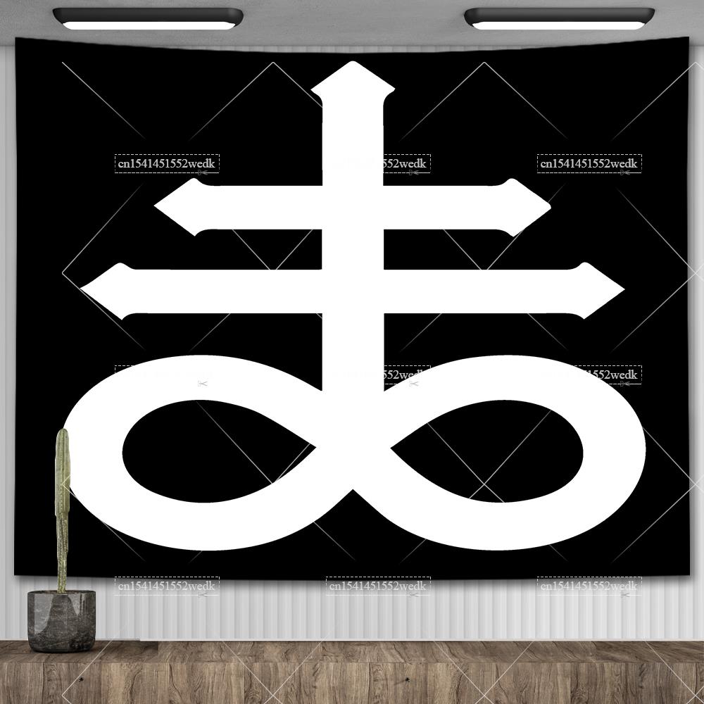 Хиппи Пентаграмма Викканский настенный гобелен Оккультный колдовской гобелен Эстетические сатанинские гобелены с головой козла Украшение гостиной