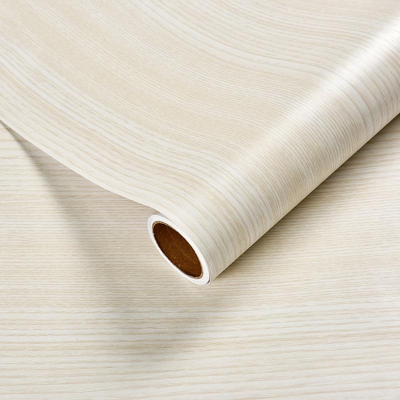Furniture Renovation Stickers Self-adhesive Wood Grain Stickers Wallpaper Veneer Closet Cabinet Board Wooden Door Desktop Waterproof Imitation Wood