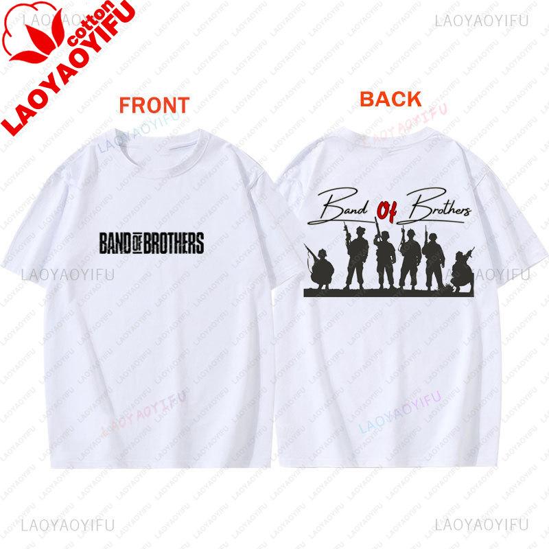 Tv Play Band Of Brothers Tshirt Retro Style Unisex Graphic T Shirts Summer Streetwear Casual Classics Two Side Printed Tee Top