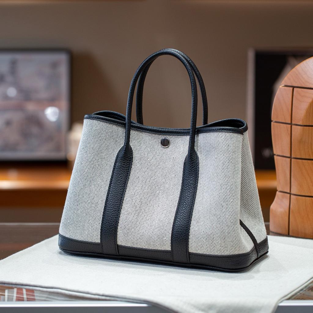 Верхний слой N+togo Cowhide Garden Bag 30 Кожаная женская сумка-тоут Большая вместительная сумка для поездок на работу