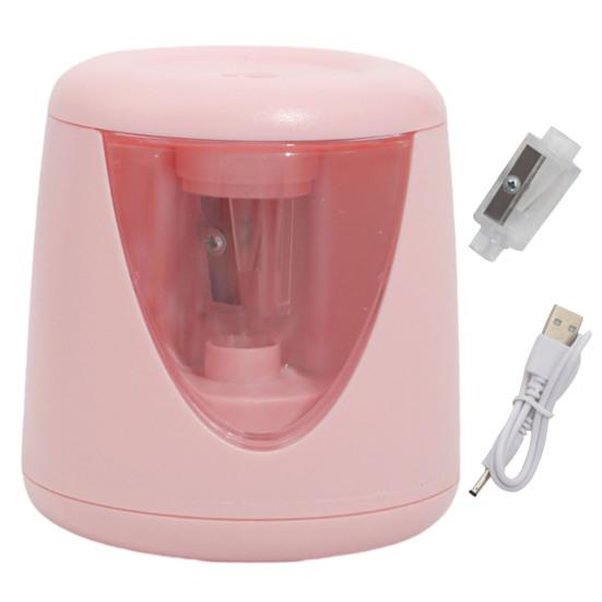 1 Set Electric Pencil Sharpener with Cutter USB Rechargeable Battery Operated Portable Automatic Pencil Sharpener School Student Stationery Gift