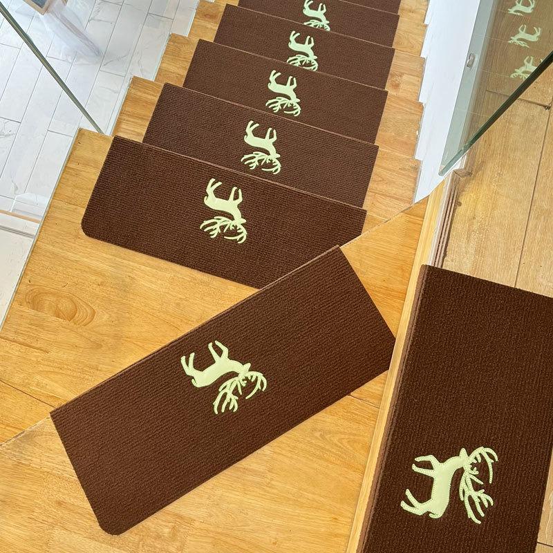 Светящиеся самоклеящиеся коврики на ступени лестницы - Соединяемые, без клея, коврики для защиты массива дерева