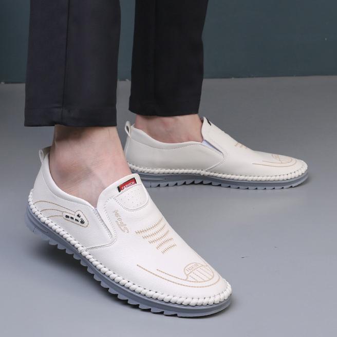 Модные тенденции Мужская повседневная кожаная обувь Мягкая подошва Рабочая обувь для мужчин Нескользящие кроссовки для ходьбы Туфли для вечеринок Универсальные дышащие сандалии