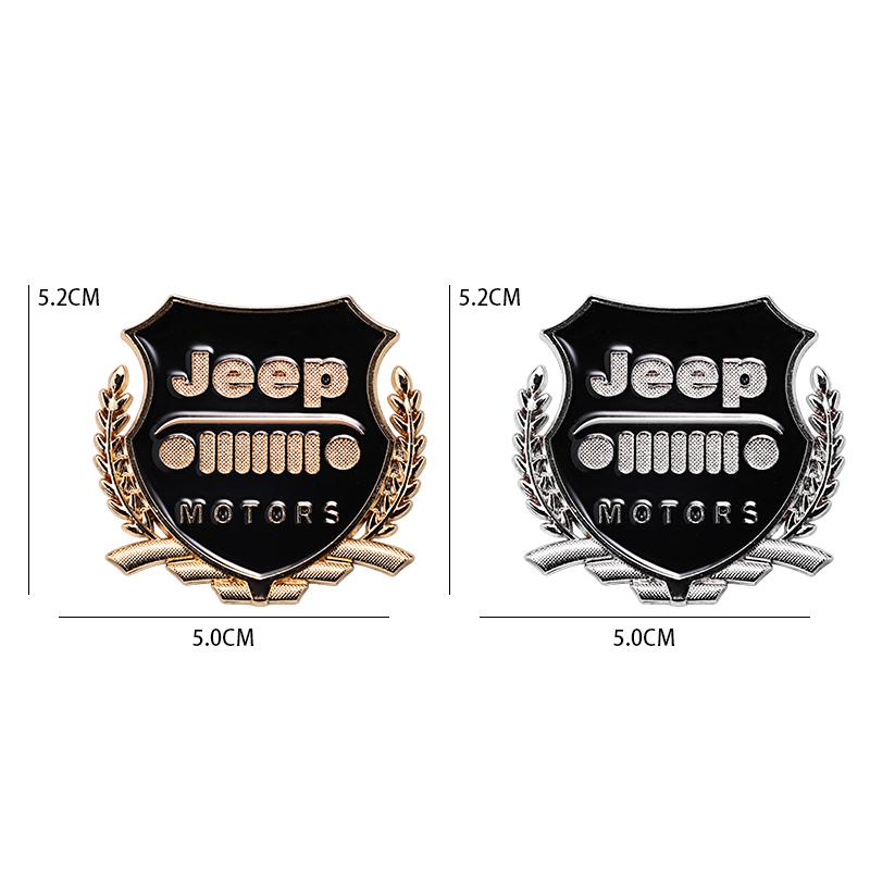 2Pcs Metal Emblem Sticker Car Badge Decoration Decals For Jeep Wrangler Rubicon Renegade Compass Grand Cherokee Patriot Liberty
