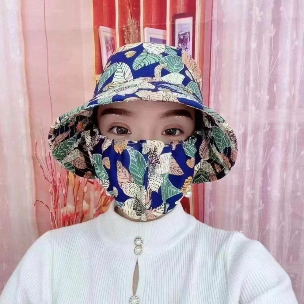 Wide Brim Tea Picking Cap Shawl Women's Ponytail Hat Hot Sale Sunscreen Hat Four Seasons
