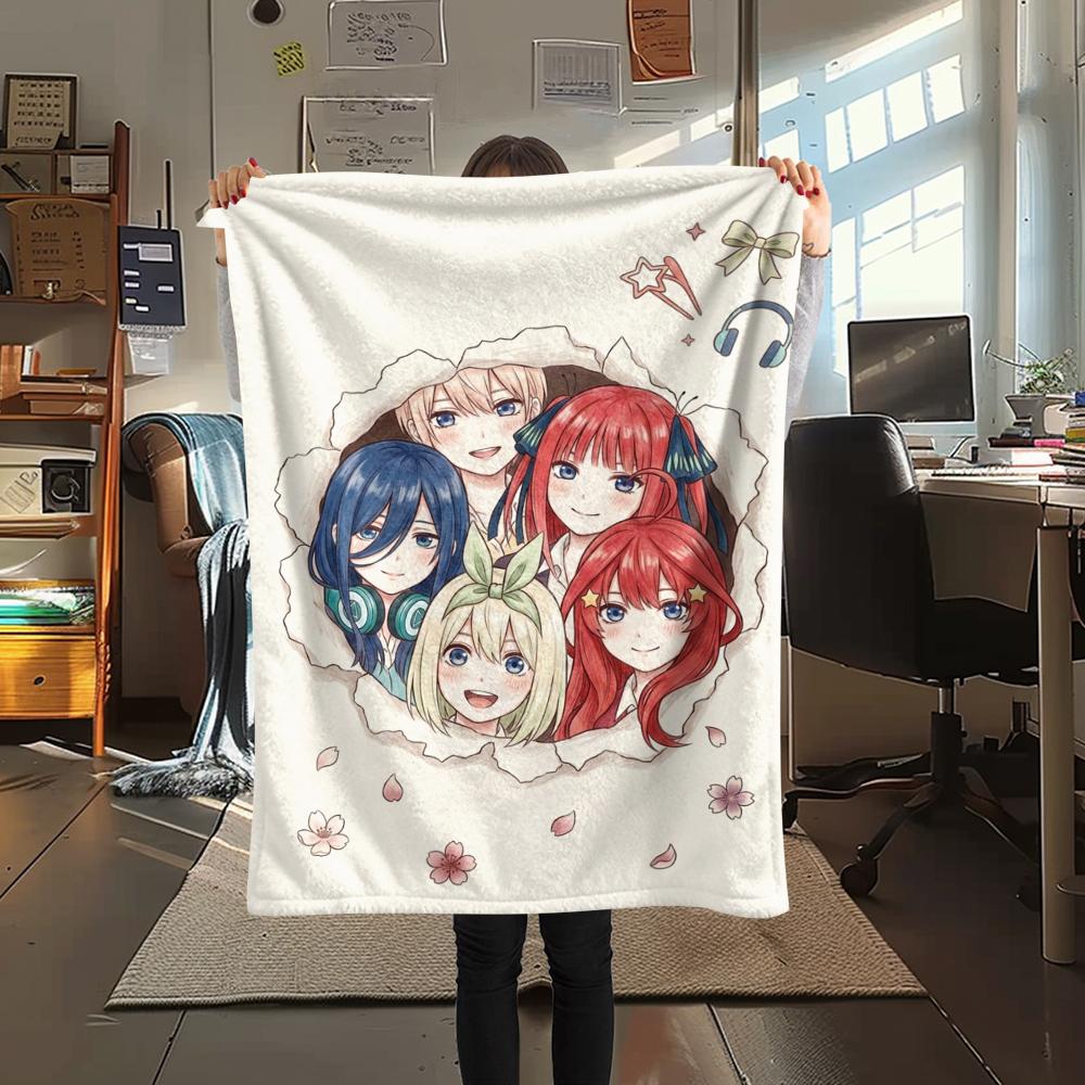 1Pc The Quintessential Print Flannel Blanket, High quality Comfortable for All Seasons, Home Decor, Warmth and Comfort, Perfect for Christmas Gifts