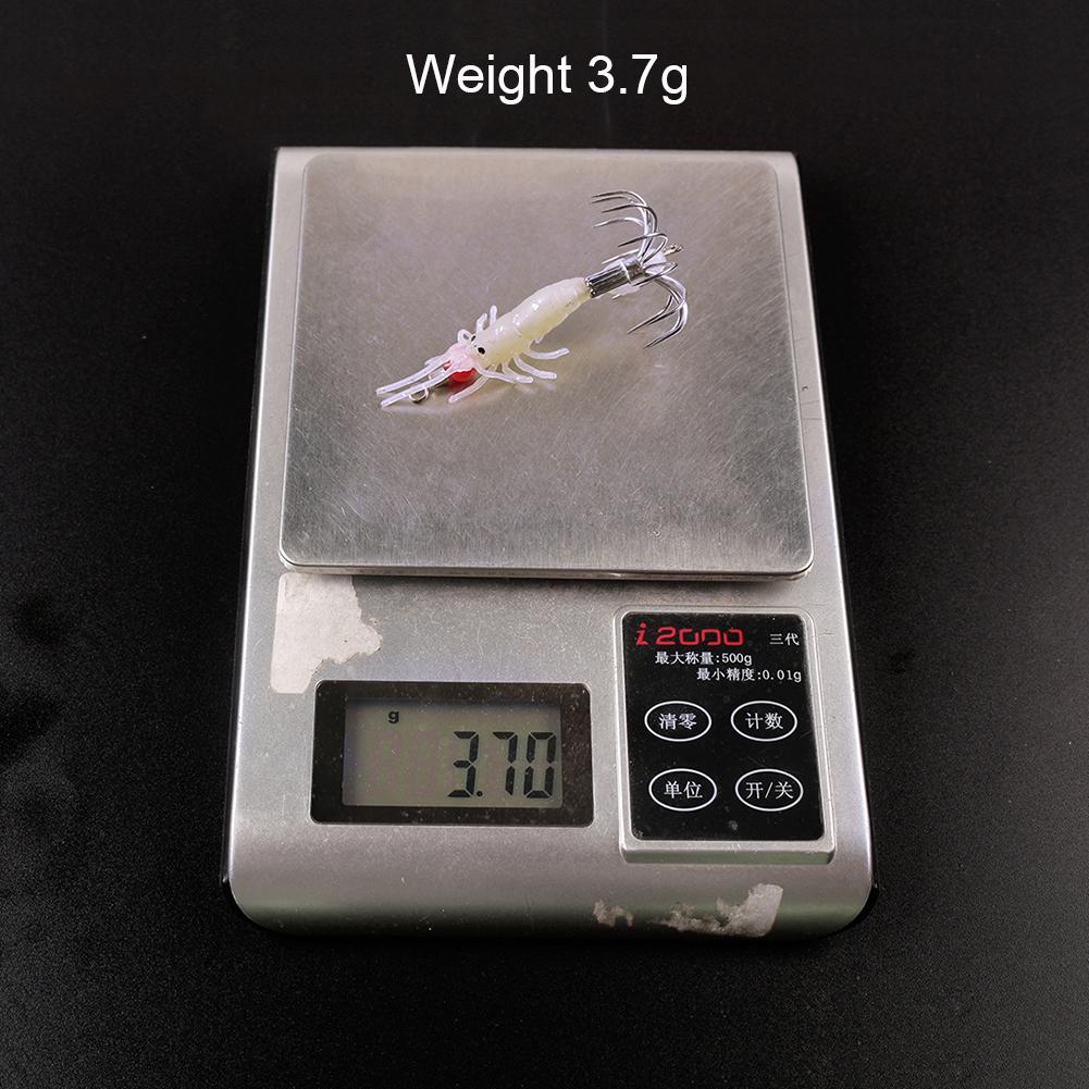 4g Luminous Squid Fishing Lures Jig Hook Artificial Soft Bait Sea Fishing Tackle