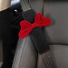 Красный бант для салона автомобиля, подушка для шеи, подголовник, ремень безопасности автомобиля, чехол на плечо, чехол на руль, милые женские украшения для автомобиля