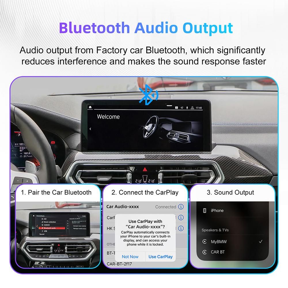 Беспроводной CarPlay Android Auto для системы BMW NBT CIC EVO 1 2 3 4 5 6 7 серии X1 X3 X4 X5 X6 MINI E60 E84 E70 F10 F11F20 F21