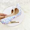 Colorful Sequin High Heels, 12CM Pointed Thin Heels, Shallow Cut Single Shoes, Banquet Shoes, Fashionable Women's Shoes, Plus Si