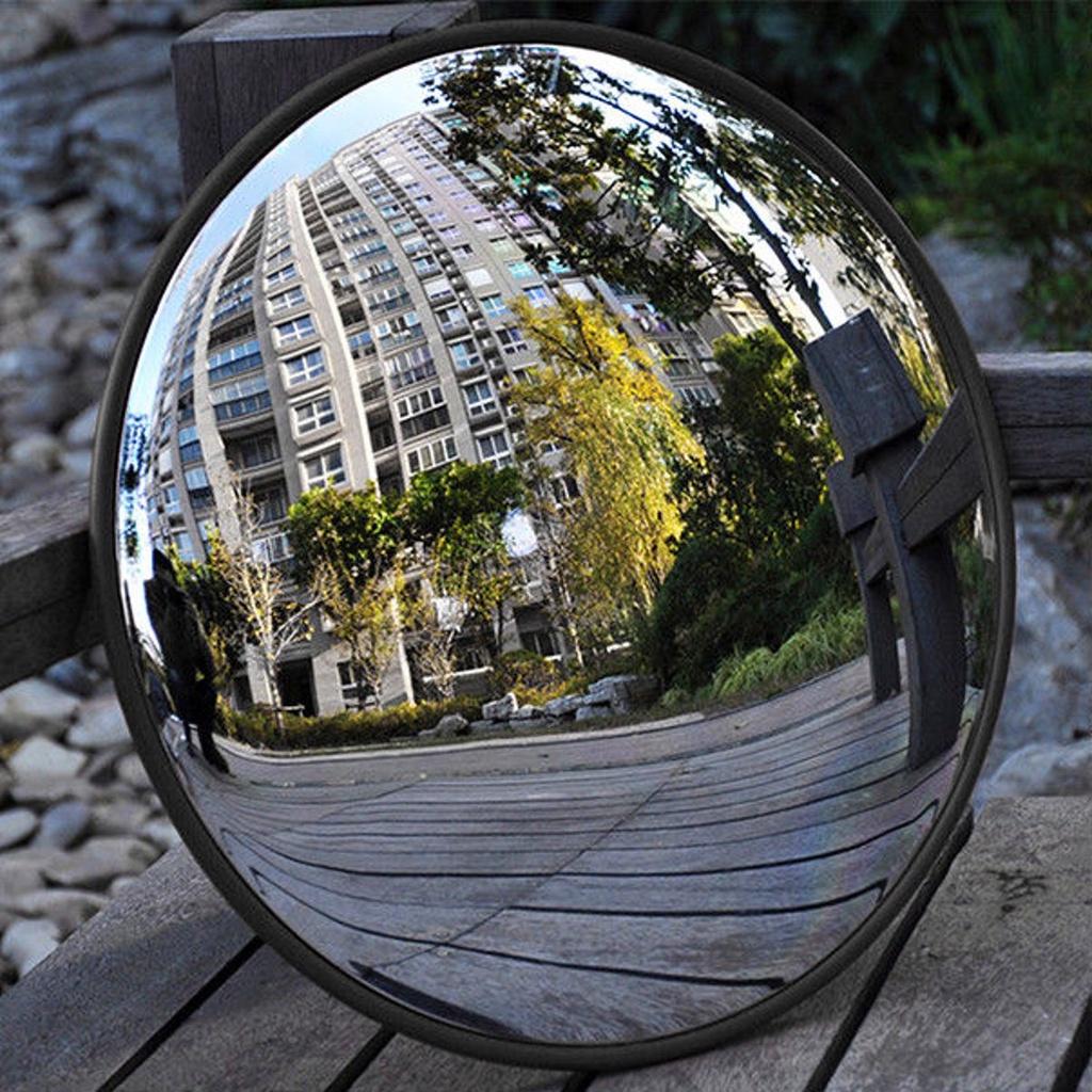 180 Degrees Traffic Wide Angle Mirror Safety Outdoor Indoor Mirror Angle Convex Security Mirror Wall Dome Replacement 30/45/60cm