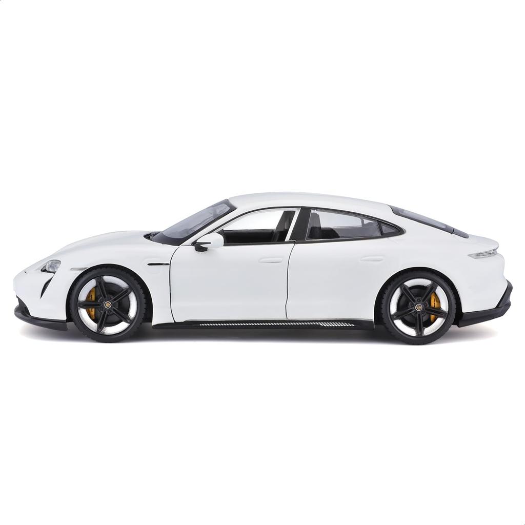 Bburago Масштаб Porsche Taycan Turbo S Белый Литая модель Готовая WT 1/24 / Автомобиль, Продукт, 18-21098
