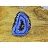 Color Enhanced Solar Druzy 925 Solid Sterling Silver Ring Size US-8.5 PG-90