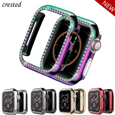 Роскошный чехол для Apple Watch Case 44 мм 40 мм IWatch 42 мм 38 мм Алмазный защитный бампер Apple Watch Series 6 5 4 3 2 SE аксессуары