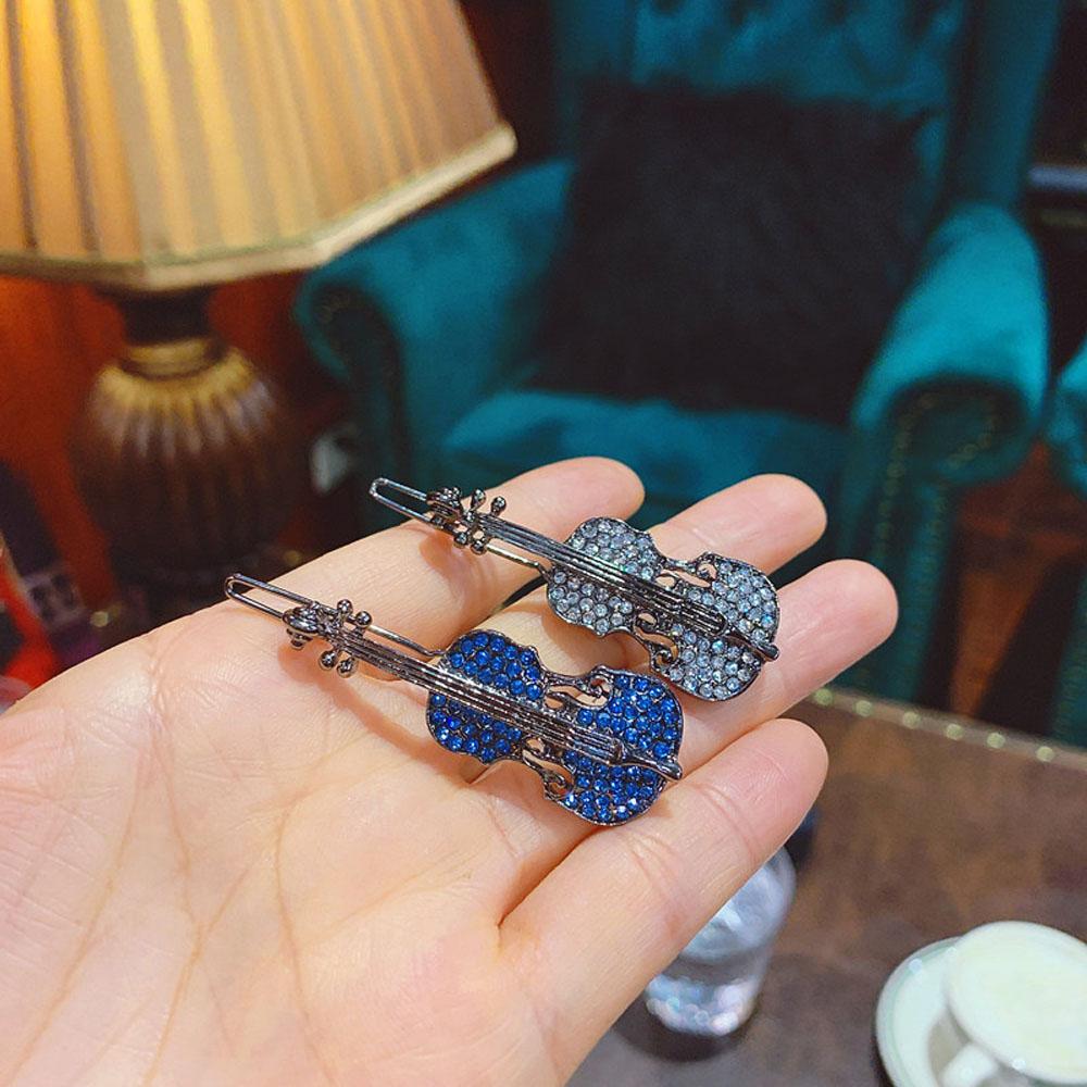 Elegant Women Cute Girls Bangs Clip Sweet Barrette Violin Hair Clip Hairpin Hair Accessories