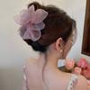 Headwear Mesh Bowknot Headdress Korean Shark Clip Hair Crab Clip Women Hair Clip Bow Hair Claw