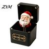Christmas Tabletop Ornaments Magic Gift Box, Spring-Loaded Pop-Up Holiday 3D Santa Festive Decorations Claus Snowman Angel Elk Trick Box for