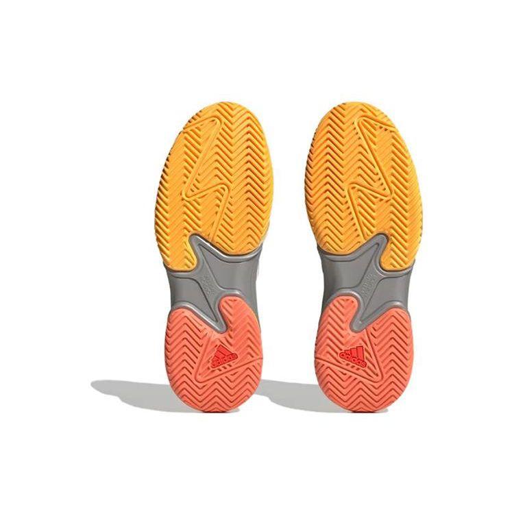 adidas Мужские кроссовки Barricade White Tint Acid Orange Taupe-Metallic HQ8416