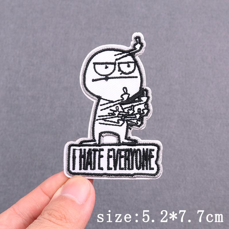 Нашивки с вышивкой в виде черепа в стиле панк на одежде, хип-хоп, сексуальные, термоклеящиеся, нашивки с надписью «Любовь» для декора одежды