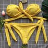 Retro swimsuit with polka dots, two-piece tie-up, pin-up, pool, s Retro swimsuit with polka dots, two-piece tie-up, pin-up, pool, M