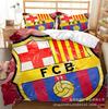 Size 3D Printed Football Club Standard Bedding Three-Piece Quilt Cover Pillowcase