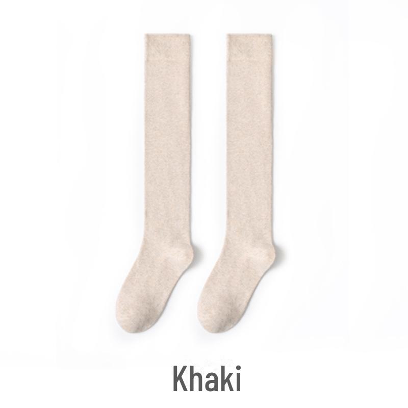 Женские компрессионные носки для похудения из чистого хлопка длиной выше колена на весну и осень - черный цвет, стиль JK