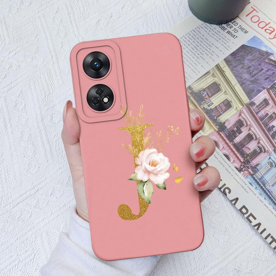 Чехол для телефона для Oppo Reno2 Reno3 4G 5G 4 5 Lite Pro, модный чехол для пары, цветочные буквы, матовый тонкий, мягкий силиконовый противоударный противоударный чехол для бампера Oppo