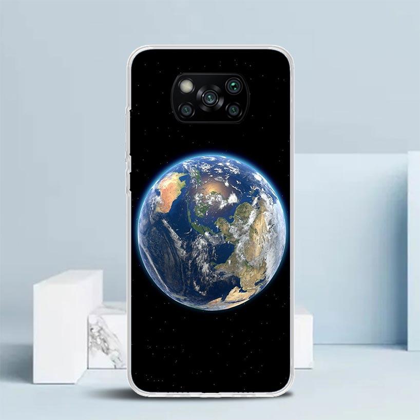 Earth Stars Space Phone Case For Xiaomi Poco F7 Ultra X5 X6 X7 Pro M7 Redmi 15C 15 13C 13 12C 12 10C 10 10A 9 9C 9A 9T Cover Poc