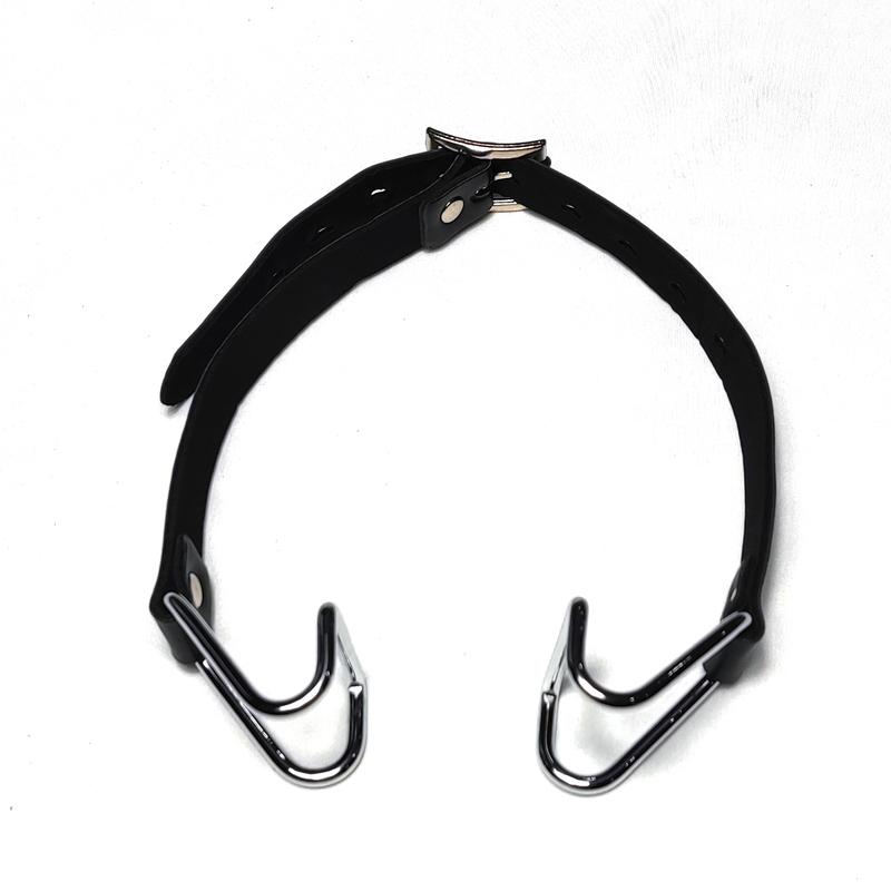 Adjustable Metal Mouth Gag with Nose Hook for BDSM Couple Play Adult Sex Toys