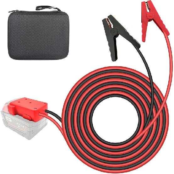 Jumper Cable Clamps For Milwaukee M18 18V Battery Jump Starter, 3.28FT 8AWG Car Battery Jumper Cable With Adapter, Automotive Battery Booster Cable