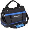 Tool Bag, Tool Storage Bag with Shoulder Strap, Large Opening, 1680D Oxford Cloth, Multifunctional, Large Capacity, Portable, 39cm Long X 20.5