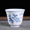 MULTIPOTENT Hand-Painted Blue & White Thin Porcelain Gongfu Master Teacup Set