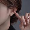 Трендовые квадратные серьги из серебра S925 2024 года - Элегантный, минималистичный дизайн для женщин