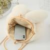 Plush Crossbody Bag Handheld Princess Bag Imitation Fur Bag Female Chain Bag Hundred with Cute Rabbit Ears Package