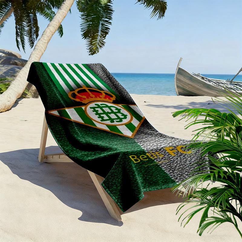 Пляжное полотенце с принтом Real Betis, Большое мягкое быстросохнущее полотенце для пляжа, кемпинга, плавания