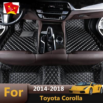 Для Toyota Corolla 2014 2015 2016 2017 2018 Автомобильные коврики Кожаные ковры Пользовательские аксессуары для салона автомобиля