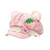 3D Cat Ears Cake Cat Ears Cap Lightweight Cat Ear Cap New Newsboy Cap  Party Wear