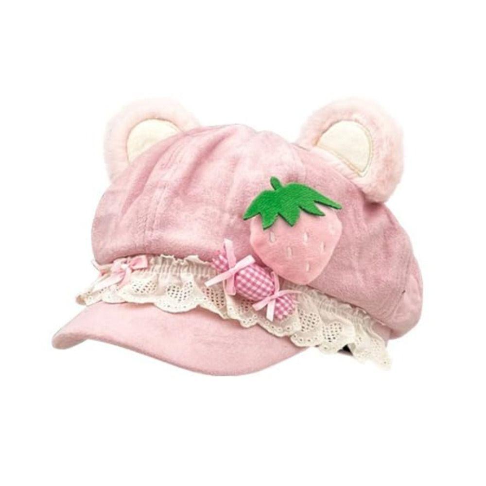 3D Cat Ears Cake Cat Ears Cap Lightweight Cat Ear Cap New Newsboy Cap  Party Wear