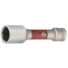 HP3APQF-19LN Quick Fit Thin Long Wheel Nut Socket with Protector, 9.5mm (3/8") Drive, Red, 19mm Width