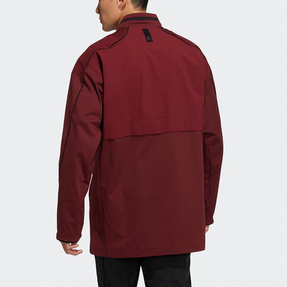 adidas Xia Long Logo Спортивная куртка с воротником-стойкой Мужская верхняя одежда Кирпично-красный HE5122